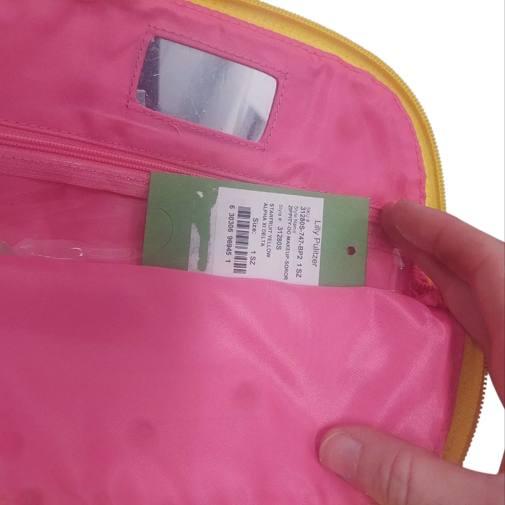 NWT Lilly Pulitzer Alpha Xi Delta zippity do makeup bag